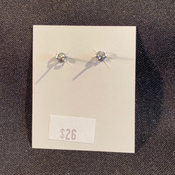 Native American Sterling Silver Turquoise Earrings - Picture 2 of 5